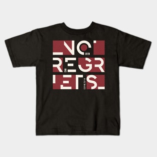 No Regrets - Urban Typography Kids T-Shirt